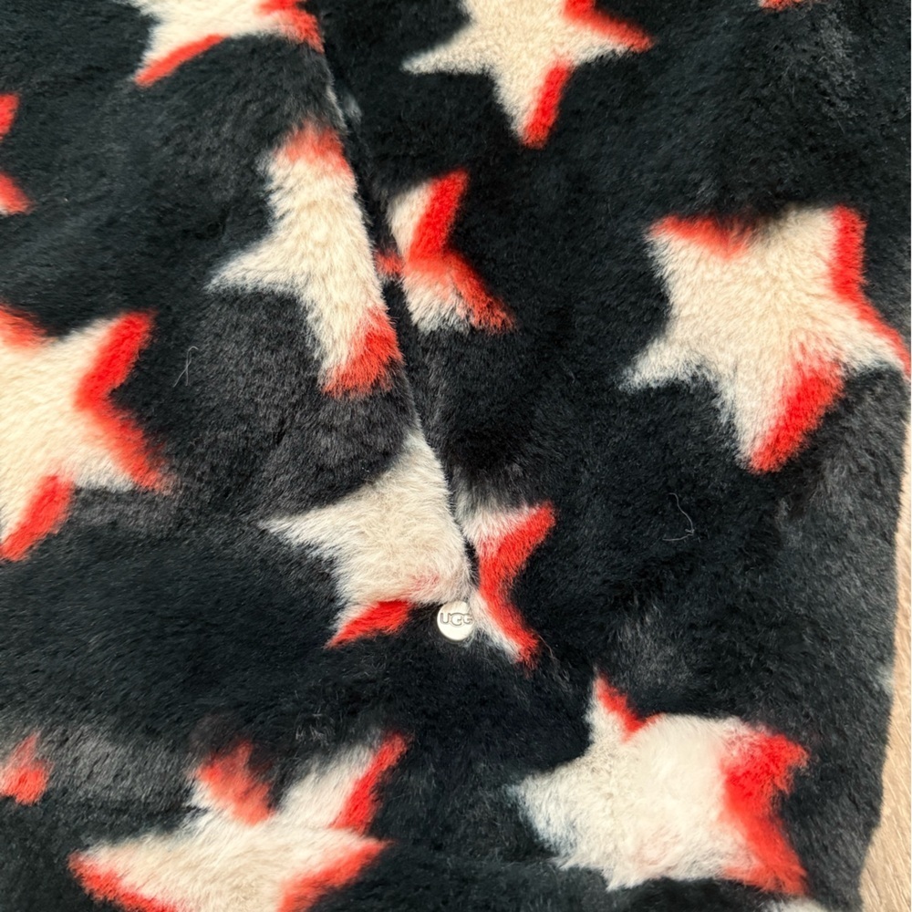UGG Mandy Star Faux Fur Jacket Large - Picture 5 of 8